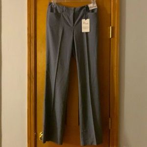NWT NY & Company City Stretch Bootcut size 8 tall gray w/ white pins midrise
